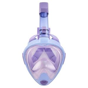 Aldi Full Face Snorkel Mask L/XL Lilac Blue Anti-Fog 180° Panoramic Diving Mask